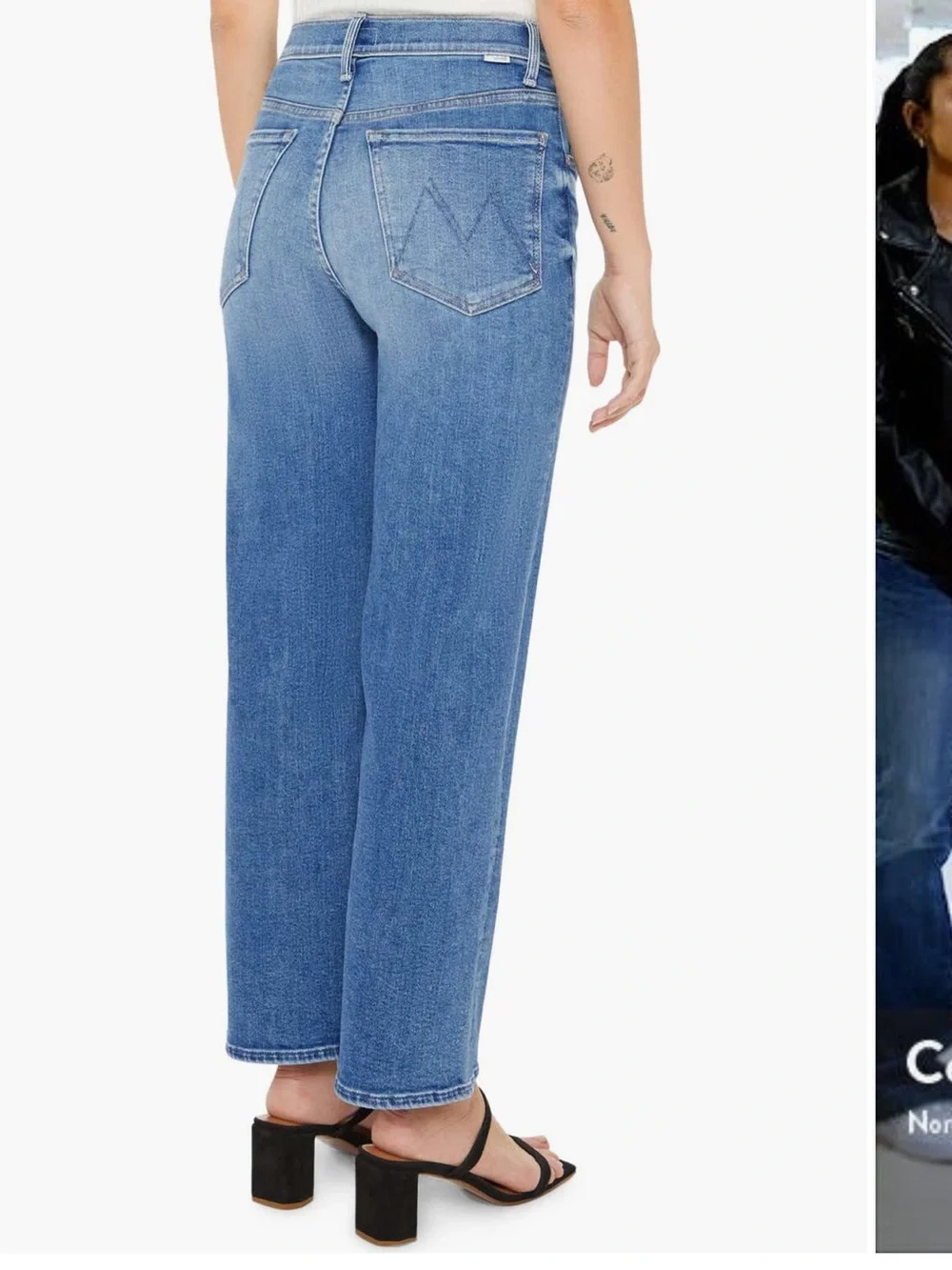 mother lil zip rambler flood straight leg jeans - Picture 2 of 4